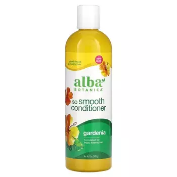 Alba Botanica, So Smooth Conditioner, для вьющихся и трудноукладываемых волос, Gardenia, 12 жидких унций (340 мл)