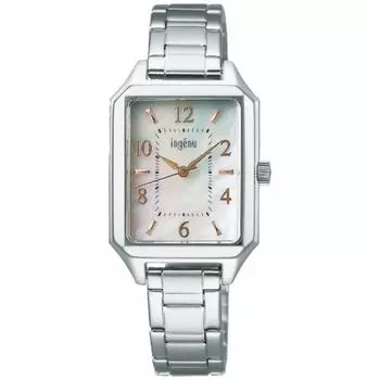 Alba [Кварцевые часы] Ang Ne Ingenu Ahjk467 Квадратные кварцевые белые бабочки Shell Silver [genuiNe]