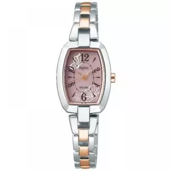 Alba [Солнечные часы] Ingenu Ingenu Аксессуар Стиль Tonneau Solar Pink Silver Pink Gold Ahjd423 [подлинный]