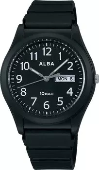 Alba Sports Quartz AQPJ411 Black [Часы Seiko] Мужские чёрный