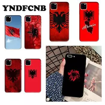 Albania Albanians Flag Custom Soft Phone Case for iphone 13 8 7 6 6S Plus X XS MAX 5 5S SE XR 11 11pro promax 6plus or 6s plus