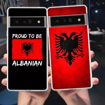 Албания албанский флаг для Google Pixel 8 7 6 Pro 6A 5 4 5A 4A 3A XL 5G чехол для телефона противоударный мягкий TPU прозрачный чехол Fundas Pixel 3AXL
