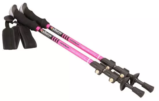 ALBATRE Aluminum Trekking Pole Set of 2 ALTIP2210 Magenta (I-type Grip)