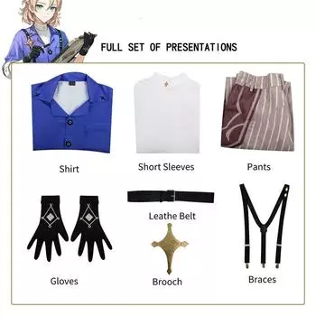 Albedo Genshin Impact Cosplay Costume Set Terylene Party Accessories Fans Gift S