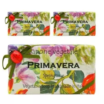 Alchimia Ladybug Soap Натуральное парфюмерное мыло ручной работы, PRIMAVERA (Весна), 3 шт., 200 г.
