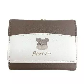 Aldi Clasp Mini Wallet Dog Print Schnauzer/Gray A45-2