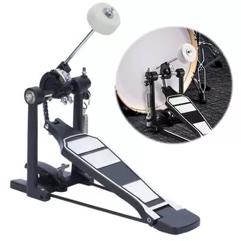 aleawol Педаль барабана Педаль барабана с одним цепным приводом Характеристики Регулируемый угол удара барабана Педаль бас-барабана для профессиональных барабанщиков