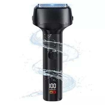 электрическая борода электрический светодиодный замок оставшееся количество низкий IPX6 подходит для ванны как для влажной, так и для сухой электрической тонкой лезвийной глубокой триммер День подарок на день рождения