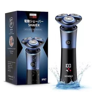 электробритва мужская [инновационная модель 2025 года] гладкое бритье бритье 54 лезвия бритье электробритва вращение на 360° светодиодный дисплей триммер для бороды IPX7