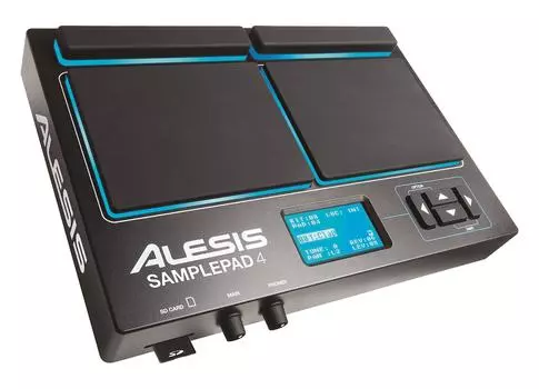 Alesis Sampling Pad 4 Drum Pads Электронная перкуссия MIDI-терминал Совместимость с SD-картой Alesis SamplePad 4 чёрный
