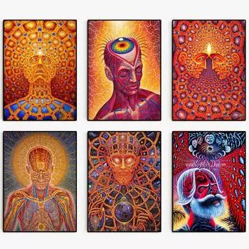 Алекс Грей психоделический постер и картина на холсте напечатанная картина на холсте настенная живопись гостиная домашний декор Cuadros 21*30cm No Frame