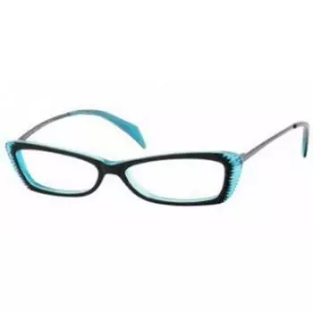 Alexander Mcqueen Amq 4163 R2k Unisex Eyeglasses Black Turquoise Blue/52