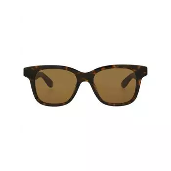 Alexander McQueen Солнцезащитные очки в квадратной оправе из ацетата havana havana коричневые