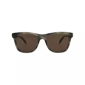 Alexander McQueen Square Frame Acetate Sunglasses grey grey brown