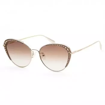 Alexander McQueen Женские солнцезащитные очки золотого цвета 59 мм AM0310S 002 59 золотых