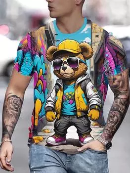 Aley Новая мужская модная футболка с 3D-принтом S