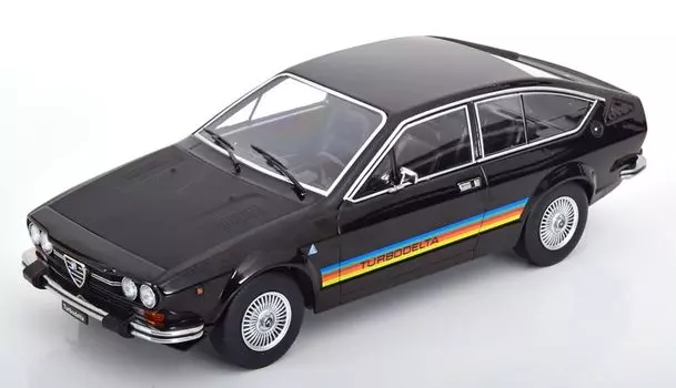 Alfa Romeo Alfetta 2000 GTV Turbodelta 1979 Черный мини-автомобиль Alfetta Turbodelta KK-масштаб 1/18 [предмет] чёрный