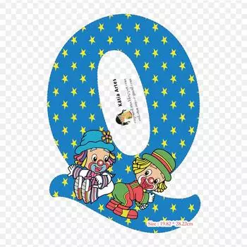 Alfabeto Patati Patat Patati Patata Клоун Термопереносная печать Виниловые нашивки Наклейки для одежды Аппликации своими руками Моющиеся нашивки