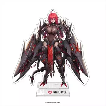Algernon Products Goddess of NIKKE Acrylic Stand Nihilista H137 x Acrylic Victory Approx. W47-106mm