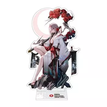 Algernon Products Goddess of Victory: NIKKE Acrylic Stand, Red Lotus: Black Shadow: Longing Flower, Approx. W49-111 x H125mm, Made of Acrylic