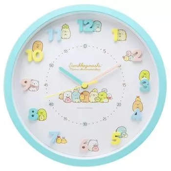 ALIAS Sumikko Gurashi Wall Clock Mint Green Everyone Gathers Diameter 30cm Analog Silent Continuous Second Hand 2926-229
