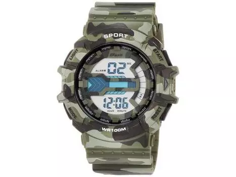 Alias Watch Digital Dash Водонепроницаемая многофункциональная подсветка ADWW18093-01 НОВЫЙ