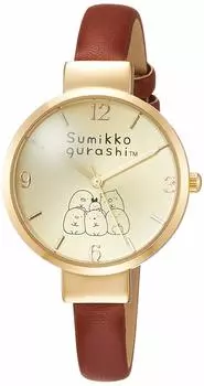 Часы ALIAS Sumikko Gurashi Analog с водонепроницаемым кожаным ремешком WW20101SXSG женские коричневые