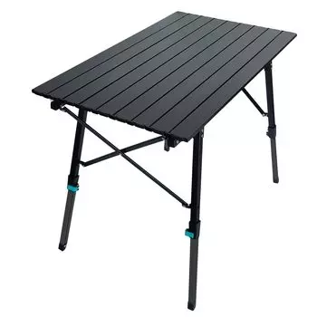Alice in Miscellaneous Goods Outdoor Table Folding Stylish Aluminum Roll Top Plate Legs Height Adjustable Picnic Low Table High Table Camping [Item] чёрный