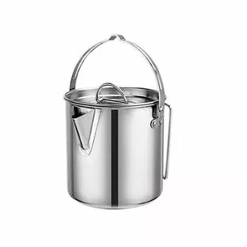 Alice in the Land of Miscellaneous Goods Camping Dimensions Direct Capacity Storage Bag Stainless Water Camping Kettle Cooker, Cookware, Outdoor,