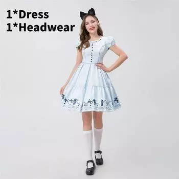 Alice In Wonderland Alice Kingsleigh Cosplay Adult Costumes Stage Performance M