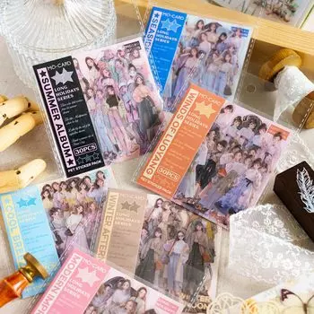 Alideco 180 Sheets Flake Stickers Collage Material Lace Utopia Stickers Cute Stylish People Exquisite Girl Theme Overseas Korea Sticker Memo Paper