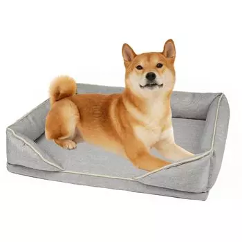 Alien Pet Dog Bed Подушка для домашних животных Легко моется Диван для собак Моющийся Гладкий Дышащий Высокопрочный Съемный Чехол Всесезонный Для нескольких кошек серый
