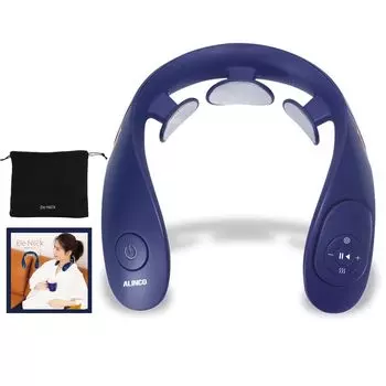 ALINCO Ele Neck беспроводной USB перезаряжаемый EMS уход за шеей оснащен функцией нагрева 10-минутный таймер автоматического выключения голосовые подсказки небольшой легкий с тёмно-синий