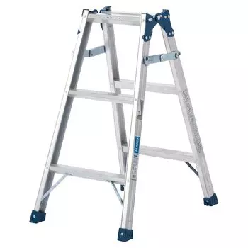 ALINCO можно использовать как ступеньку шириной 52 3 установочных размера ширина x глубина грузоподъемность 100 алюминиевая заклепка складная KYN90A Синяя стремянка, синий