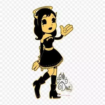 Алиса де Ангел Бенди и чернильная машина видеоигры термопереносная печать виниловые нашивки наклейки для одежды DIY аппликации моющиеся патчи