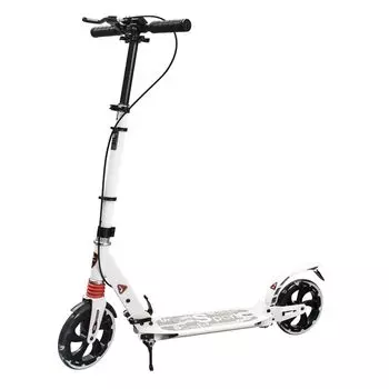 Алиса в Стране Разных Товаров, высота с доской для ног для детей от 10 лет, черная, колеса 8 дюймов, регулировка в 3 уровнях, подставка, складная, (ad081