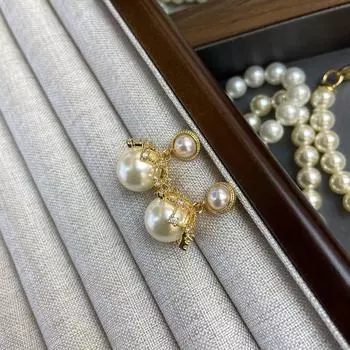 Alison Light Роскошные кружевные серьги премиум-класса для девочек, серьги-гвоздики с бриллиантами и жемчугом, серебряные серьги-иглы 925 пробы