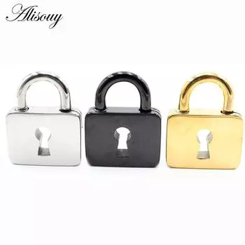 Alisouy 1 шт. квадратный ключ с замком, Нержавеющая сталь, пирсинг для ушей, вес, тяжелый расширитель, вилки для растяжек, калибры, серьги, украшения для тела серебряный