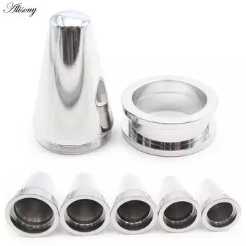 Alisouy 1PC Нержавеющая сталь Большой размер Конусный набор, 2 в 1 Ушные калибры Конусные заглушки Туннельный расширитель Растяжитель Пирсинг Украшения для тела 22mm