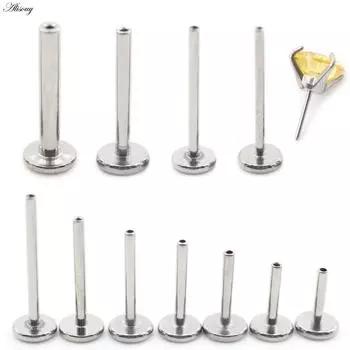 Alisouy 1PC титановый безрезьбовой вставной штифтовый стержень детали лабрета штанги для пирсинга губ серьги козелка уха гвоздик украшения для тела StyleA 0.8x5mm