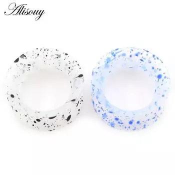 Alisouy 2 шт. 3 мм-50 мм точечные силиконовые гибкие расклешенные телесные ушные вкладыши туннельный расширитель растяжитель калибровочные серьги пирсинг ювелирные изделия 3mm