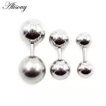 Alisouy 3 шт./лот 4 мм из нержавеющей стали, прямые кольца-штанги для половых органов, пирсинг для козелка уха, кольцо для сосков, украшения для тела, губ 1.2mm