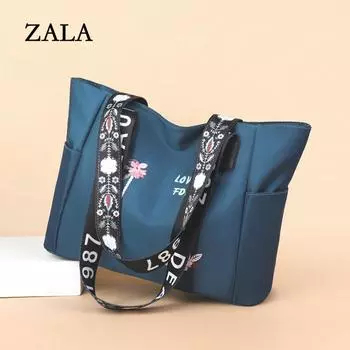 Aliwood женская сумка с вышивкой, нейлоновая водонепроницаемая повседневная сумка-тоут, большая вместительная женская сумка на плечо хаки