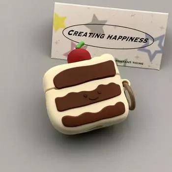 Alkaline Bread Airpods1/2 Generation New Arrival Airpods4 Generation Huawei Freebuds5 New 3 Generation Earphone Case Airpods2 Generation Earphone Box airpods pro2 Chocolate cake + hanging ring