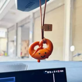 Alkaline Bread Bagel Key Chain Rope Croissant Bag Accessory Pretzel Bag Pendant Birthday Gift Style D