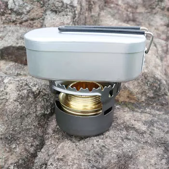 Алкогольная печь для кемпинга, легкая печь из алюминиевого сплава, медная печь, спиртовая горелка для серый