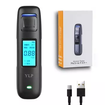 Алкоголь Спирт Японский полупроводниковый газ 3 цвета Обнаружение Высокое коммерческое Автоматическое Руководство по эксплуатации Зарядный кабель в комплекте Проверка, Детектор,