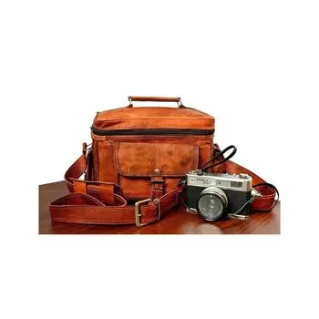 All Camera Goat Brown Leather DSLR SLR Messenger Classic Bag Мягкая сумка-портфель 11 X 9 X 5 in коричневый