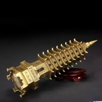 All Copper Wenchang Tower Ornaments Exquisite Tower 9th and 13th Floors Children s Rooms Desks Office Desk Decorations