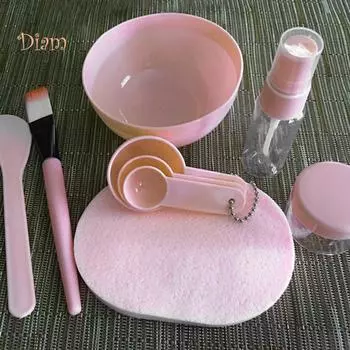 ALL FASHION MALL 9 шт. пластиковая самодельная маска чаша кисть ложка палочка замачивание спрей бутылка набор для лица one size